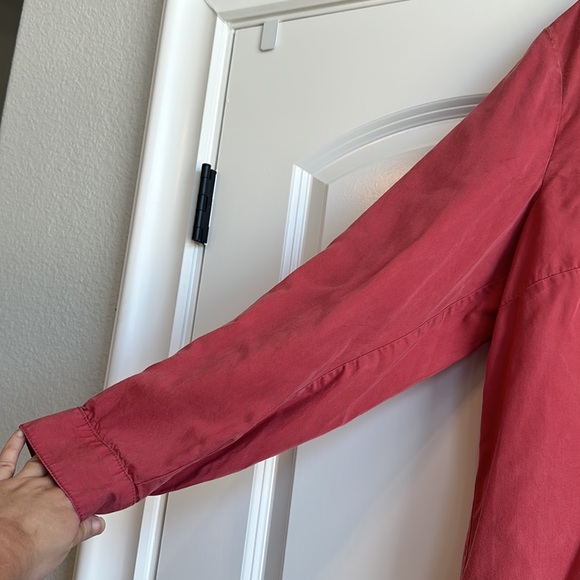 J.Jill Dusty Pink Lace Up Long Sleeve Popover Top - Picture 7 of 9